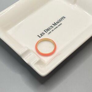 Neon peach Clare V stacking ring